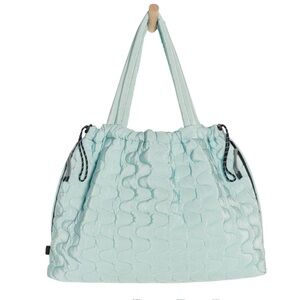 FP Movement Cloud 9 Tote Bag in Pistachio Quilted Oversized Bungee Drawstring